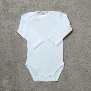 Białe body niemowlęce z długim rękawem – zdjęcie produktu